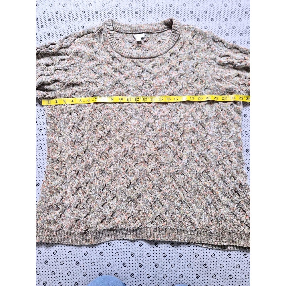 Jill Jill Chenille Cable Knit Sweater XL Tall Multicolored Long Sleeve - Picture 5 of 7